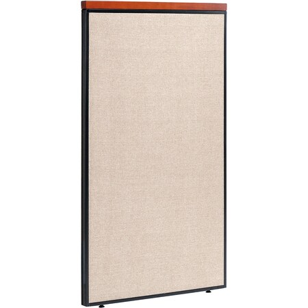 Interion By Global Industrial Interion Deluxe Office Partition Panel, 36-1/4inW x 61-1/2inH, Tan 277526TN